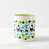 Retro Boomerangs Tweekleurige Koffiemok (Center)