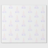 Retro boompapier cadeaupapier (Vlak)