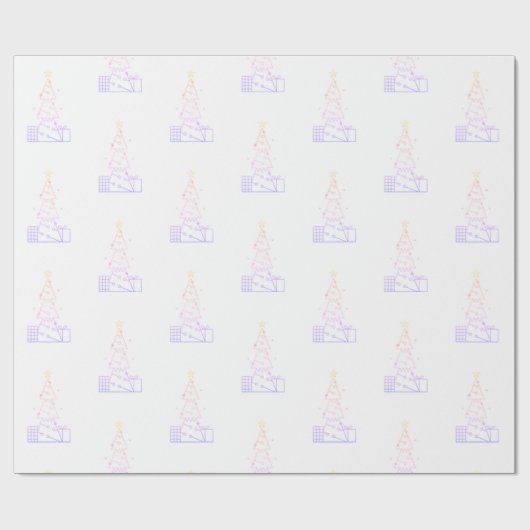 Retro boompapier cadeaupapier (Vlak)