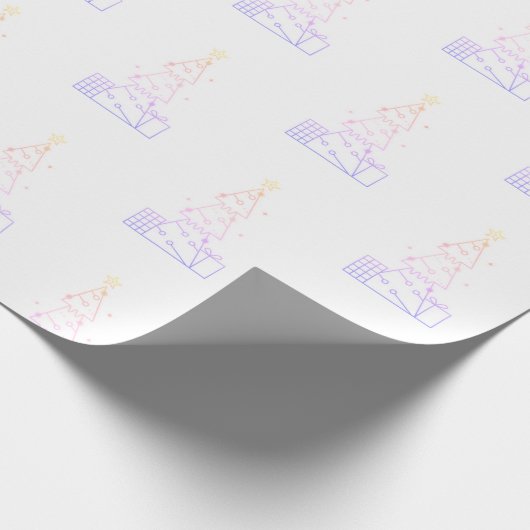 Retro boompapier cadeaupapier (Hoek)