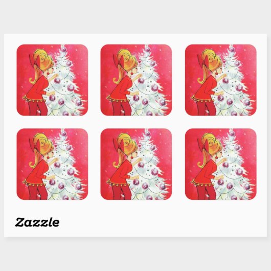 retro-boomversiering sticker (Vel)