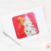  retro-boomversiering sticker (Envelop)