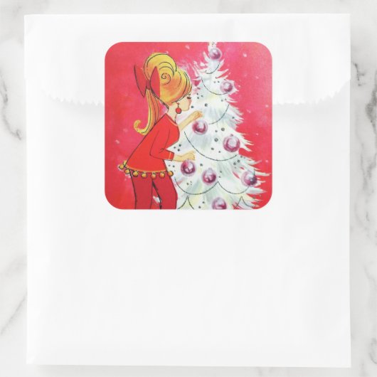 retro-boomversiering sticker (Tas)