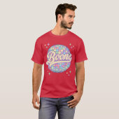 Retro Boone First Name Personalized Disco 80s Birt T-shirt (Voorkant volledig)