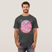 Retro Boone First Name Personalized Disco 80s Birt T-shirt (Voorkant volledig)