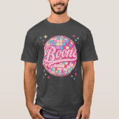 Retro Boone First Name Personalized Disco 80s Birt T-shirt (Voorkant)