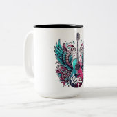 Retro Boone Gepersonaliseerde Voornaam Boone Manne Tweekleurige Koffiemok (Voorkant links)