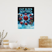 Retro Bootleg Cricket Grafisch Poster (Keuken)