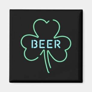 Retro bord 80s St Pattys Day Shamrock Bier Magneet