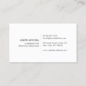 Retro Bord Logo voor Chefs, Catering, Restaurants Visitekaartje (Achterkant)