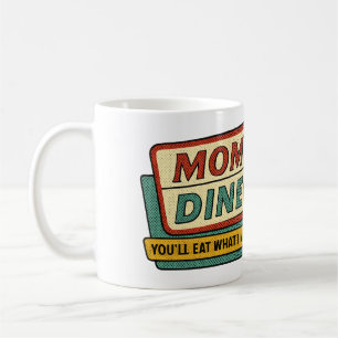Retro bord van Moeders Eetcafé – 1950s Halftone Hu Koffiemok