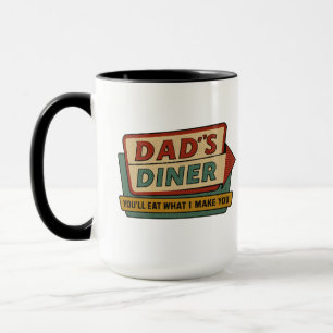 Retro bord voor Dads Diner – Ben-Day 1950s Pop Art Mok