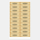  Retro Border Beige Bruin Sinaasappel Custom Labels (Vel)