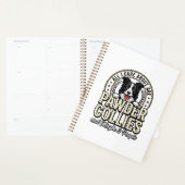 Retro Border Collie Hond Liefhebber Grappig Shirt Planner (Display)