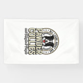 Retro Border Collie Hond Liefhebber Grappig Shirt Spandoek (Horizontaal)