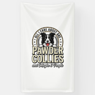Retro Border Collie Hond Liefhebber Grappig Shirt  Spandoek