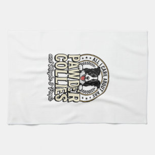 Retro Border Collie Hond Liefhebber Grappig Shirt Theedoek