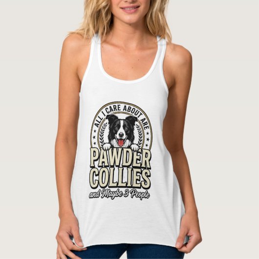 Retro Border Collie Hondenliefhebber Grappig Shirt (Voorkant)