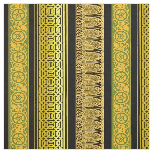 Retro Borders in Goud Stof (Swatch)