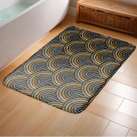 Retro borduurpatroon badmat