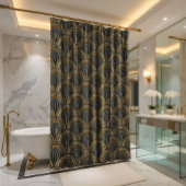 Retro borduurpatroon douchegordijn