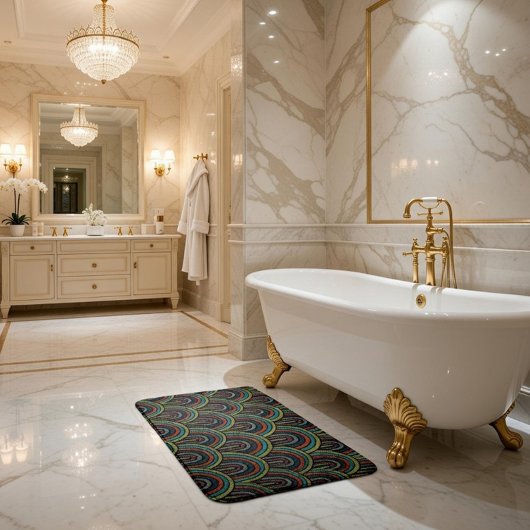 Retro Borduurwerk Boog Patroon Badmat