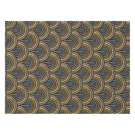 Retro borduurwerk boog patroon tafelkleed (Voorkant (Horizontaal))