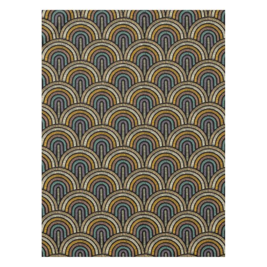 Retro borduurwerk boog patroon tafelkleed (Voorkant)