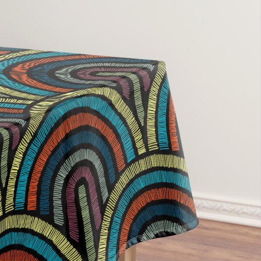 Retro borduurwerk boog patroon tafelkleed (Voorbeeld)