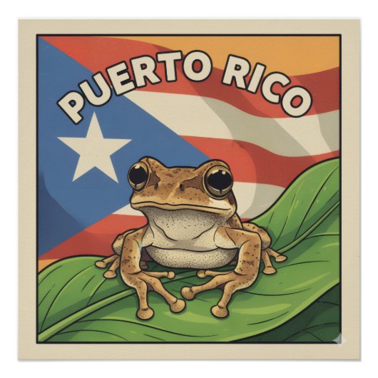 Retro Boricua Pride Poster (Voorkant)