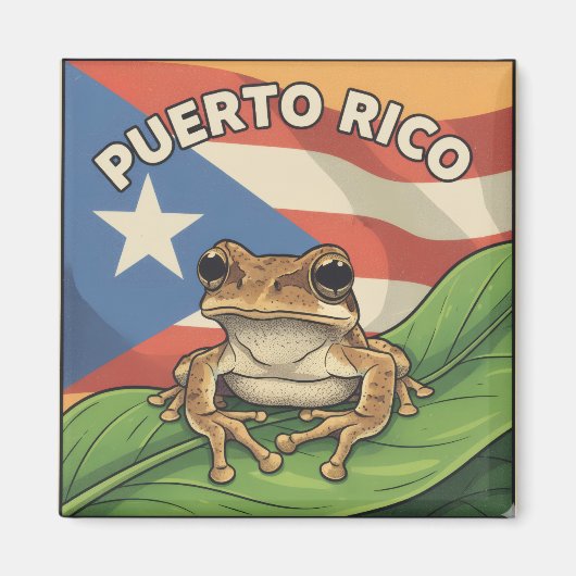 Retro Boricua Pride Poster Magneet (Voorkant)