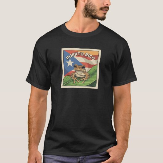 Retro Boricua Pride Poster T-shirt (Voorkant)