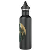 Retro Bos Bomen Buitenshuis Natuur Vrouwen Mannen  Waterfles (Rechts)