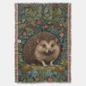 Retro  bos egel bos botanische deken (Voorkant Verticaal)