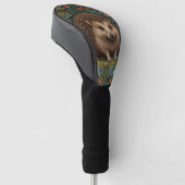 Retro  bos egel bos botanische golfheadcover (Schuin)