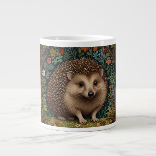 Retro bos egel bos botanische grote koffiekop (Voorkant)
