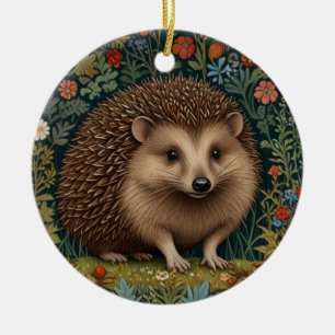 Retro bos egel bos botanische keramisch ornament