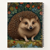 Retro  bos egel bos botanische notitieboek (Achterkant)