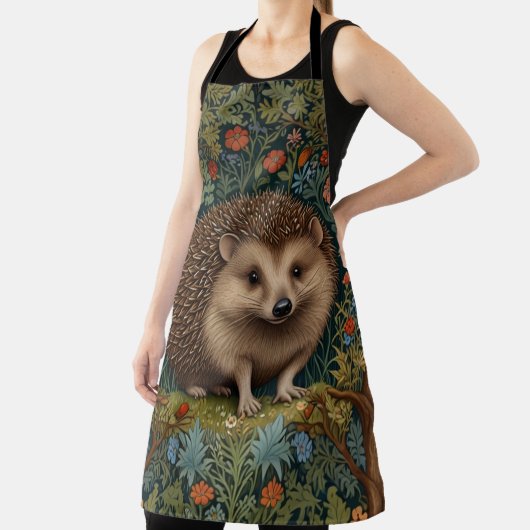 Retro  bos egel bos botanische schort (Insitu)