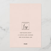 Retro Bos Groene Kerstboom Business Logo Folie Feestdagenkaart (Achterkant)