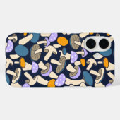 Retro bos paddestoel patroon Middernachtelijk bos Case-Mate iPhone Case (Achterkant (horizontaal))