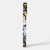 Retro bos paddestoel patroon Middernachtelijk bos Case-Mate iPhone Case (Achterkant / Rechts)