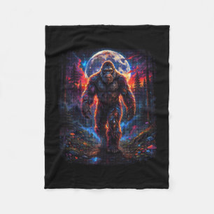 Retro bos sasquatch bigfoot wandelen natuur fleece deken