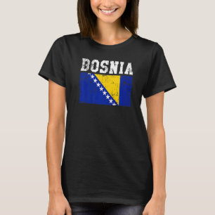 Retro Bosnische vlag Bosnische roots T-shirt