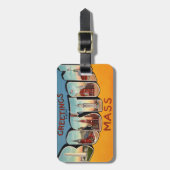 Retro Boston Bagage Label (Voorkant verticaal)