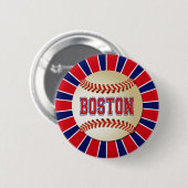 RETRO BOSTON BASEBALL RONDE BUTTON 5,7 CM (Voorkant /achterkant)