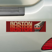 Retro Boston Bumpersticker (Op auto)