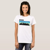 Retro Boston Skyline T-shirt (Voorkant volledig)