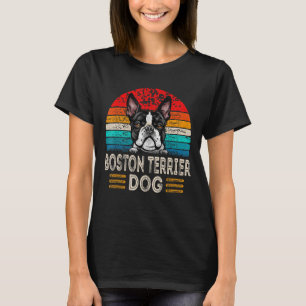 Retro  Boston Terrier Dog Dog Owner T-shirt