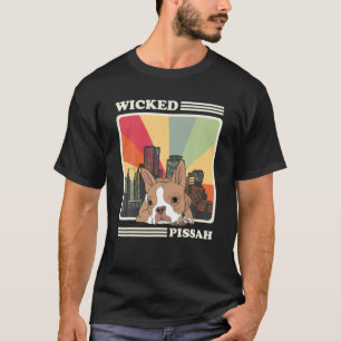 Retro Boston Terrier Wied Pissah Boston Mass Bos T-shirt